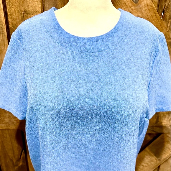 Catherine Malandrino Light Blue Button Back Blouse Sz L - Picture 3 of 15